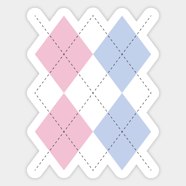 pastel primaries argyle Sticker by osnapitzami